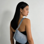 Diamond denim handbag