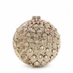 Golden Peacock Sphere Clutch